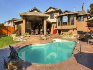 hammond bay landscape with swimming pool and patio