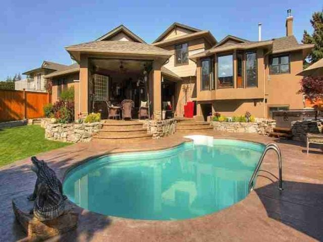 swimming pool and patio - stephenson point road landscaping