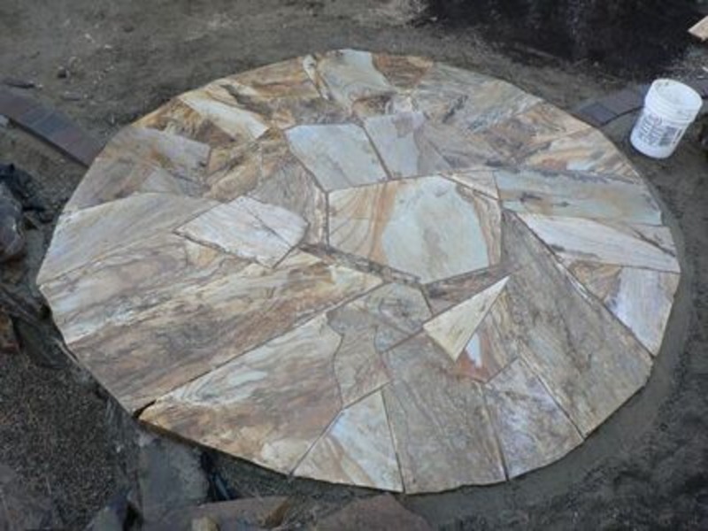 building patio with flagstone - Northfield road Nanaimo