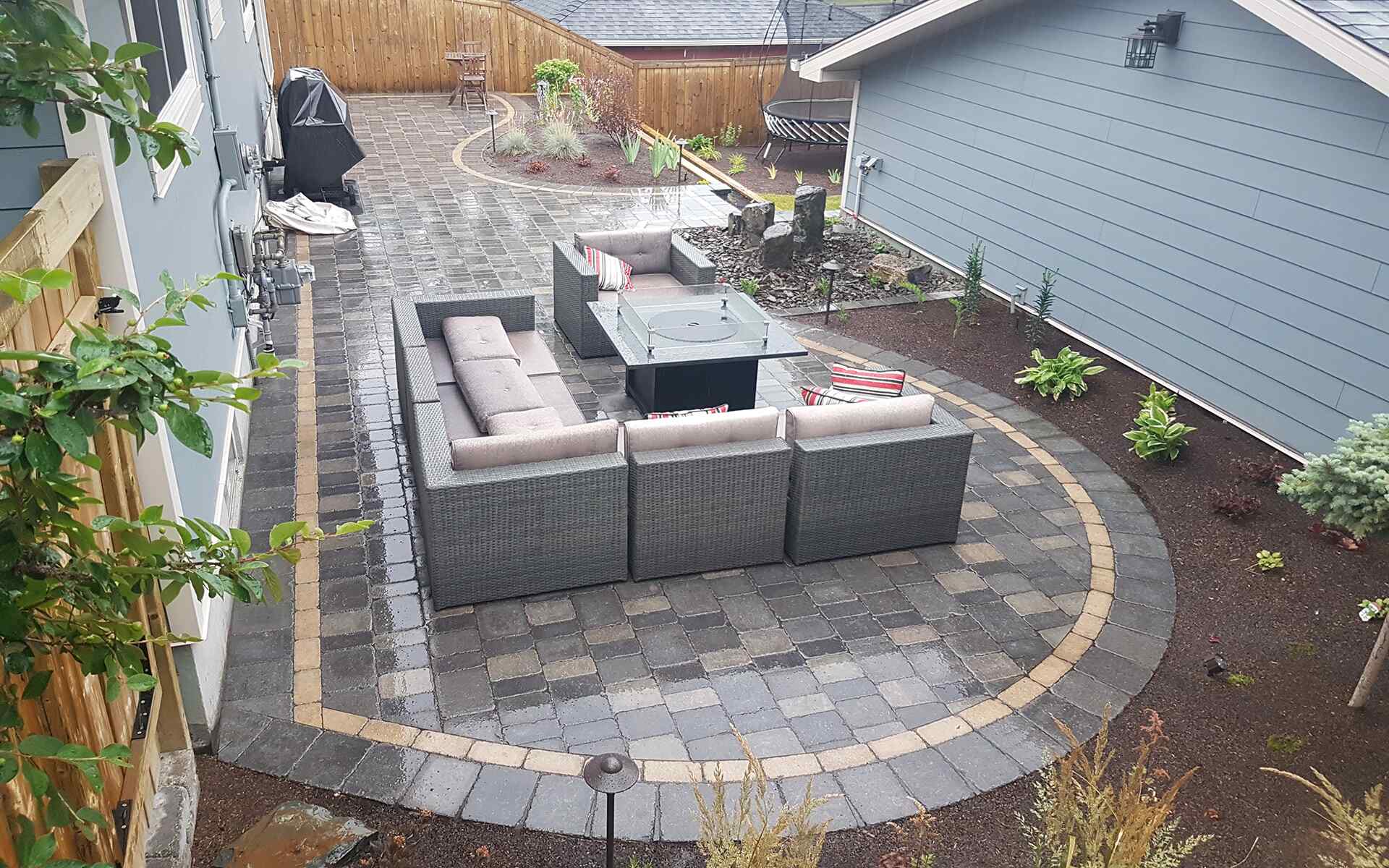 landscapers Nanaimo - patio and planting job