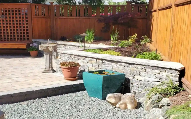 Garden wall and landscaping job - Nanaimo BC
