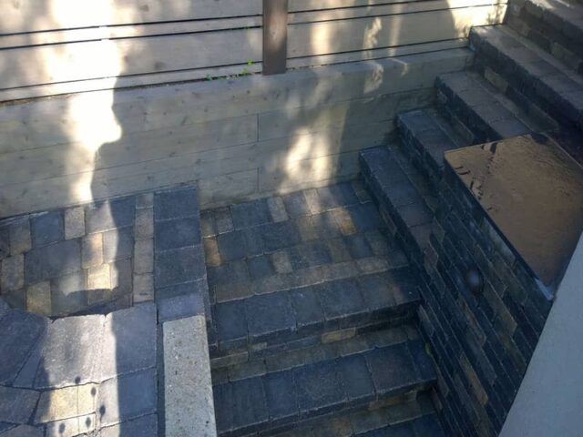 building steps and stairs with paving stones nanaimo