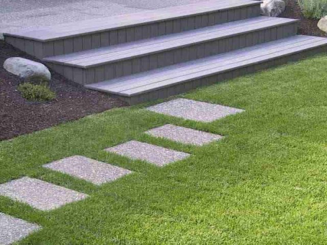 composite deck,lawn and slabs - douglas avenue landscape