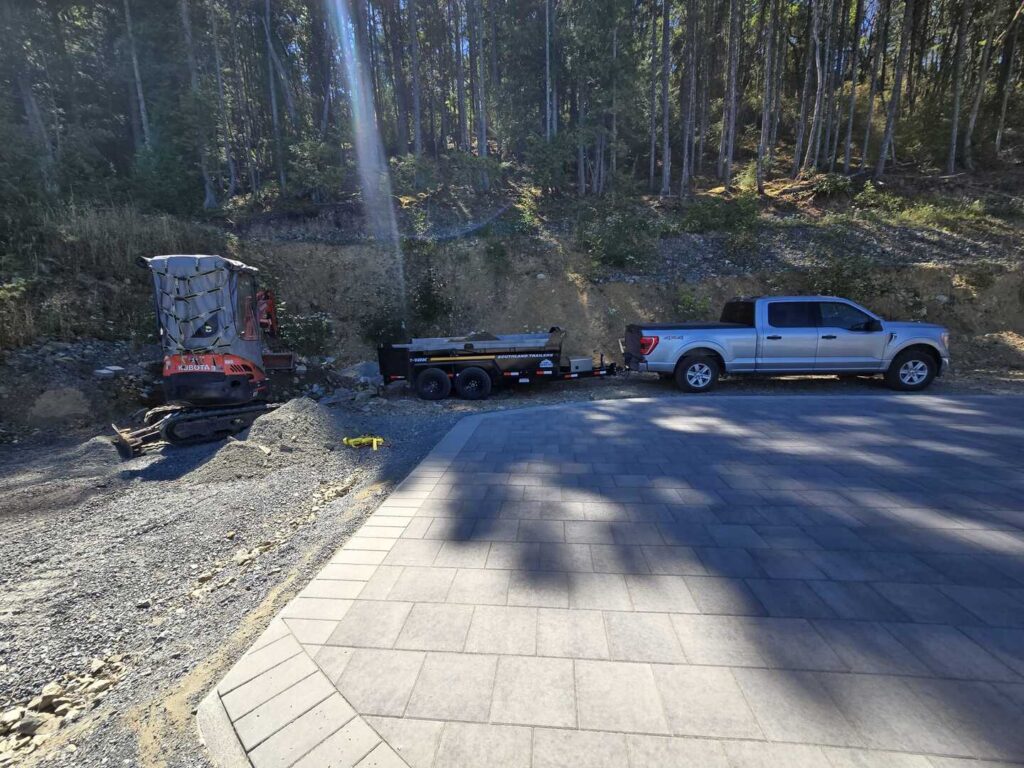 excavation site prep for new build - nanaimo