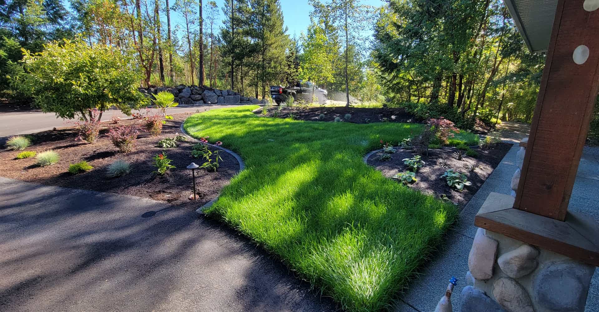 new turf and planting - north nanaimo landscaping 2022